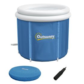 Outsunny Ice Bath Tub, 79 Gallon Outdoor Portable Cold Plunge Tub with Thermo Lid, Cover and Carry Bag for Athletes Recovery and Cold Water Therapy (Color: as Pic)